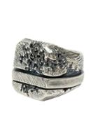 Distressed Spinner Ring, Men's, Size: 64, Metallic, Tobias Wistisen