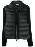Moncler Virgin Wool Sleeves Zipped Jacket - Black