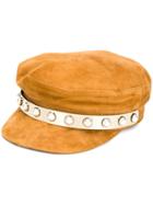 Coliac Pearl Embellished Hat - Brown