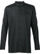 Transit Band Collar Shirt, Men's, Size: Medium, Black, Cotton/polyamide/cupro