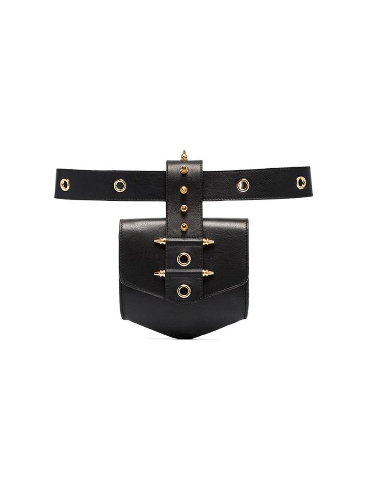 Okhtein Black Rodhawk Studded Belt Bag