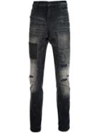 Prps Distressed Patchwork Jeans, Men's, Size: 40, Black, Cotton