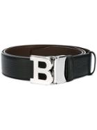 Bally - Logo Plague Belt - Men - Leather - 110, Black, Leather