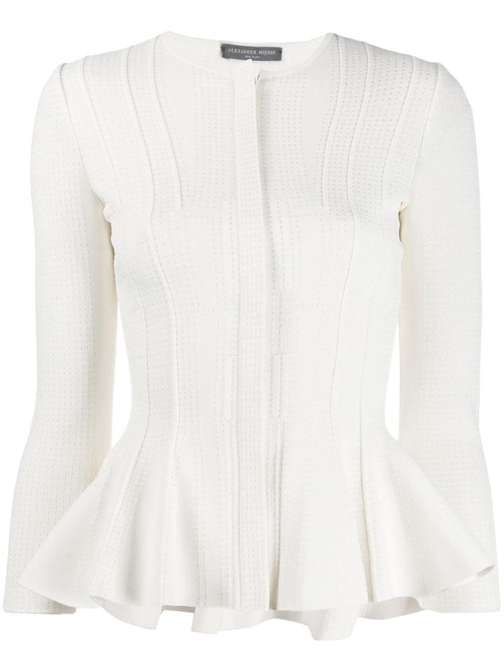 Alexander Mcqueen Peplum Hem Blouse - Neutrals