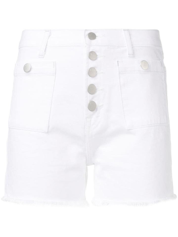 J Brand High Waisted Denim Shorts - White