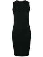 Versace Baroque Lace Bodycon Dress - Black