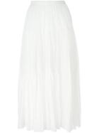 Saint Laurent High Waist Maxi Skirt, Women's, Size: 40, White, Cotton