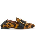 Bally Leopard Print Loafers - Brown