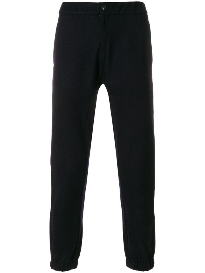 Attachment Straight-leg Sweatpants - Blue