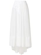 Lila. Eugenie Lace Detail Beach Skirt - White