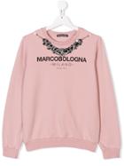Marco Bologna Kids Teen Embellished Sweatshirt - Pink & Purple
