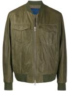 Drome Leather Bomber Jacket - Green