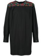 Comme Des Garçons Homme Plus Floral Embroidered Yoke Shirt - Black