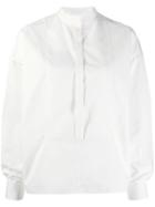 Maison Rabih Kayrouz High Neck Poplin Shirt - White