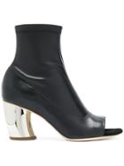 Proenza Schouler Open Toe Ankle Boots - Black