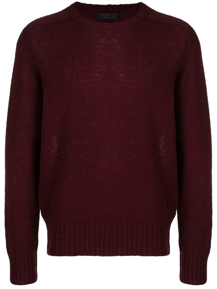 Prada Crewneck Sweater - Red