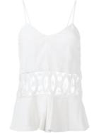 Dondup Embroidered Detail Top, Women's, Size: 40, White, Acetate/viscose/cupro/cotton