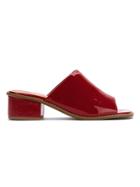Serpui Patent Leather Mules - Red