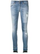 Diesel Slandy Distressed Skinny Jeans - Blue
