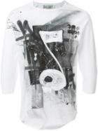 Faith Connexion Grafitti Print T-shirt, Men's, Size: Small, White, Cotton