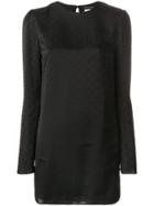 Saint Laurent Fil Coupé Mini Dress - Black