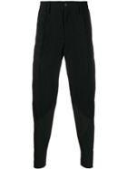 Issey Miyake Wrinkle Effect Tapered Trousers - Black