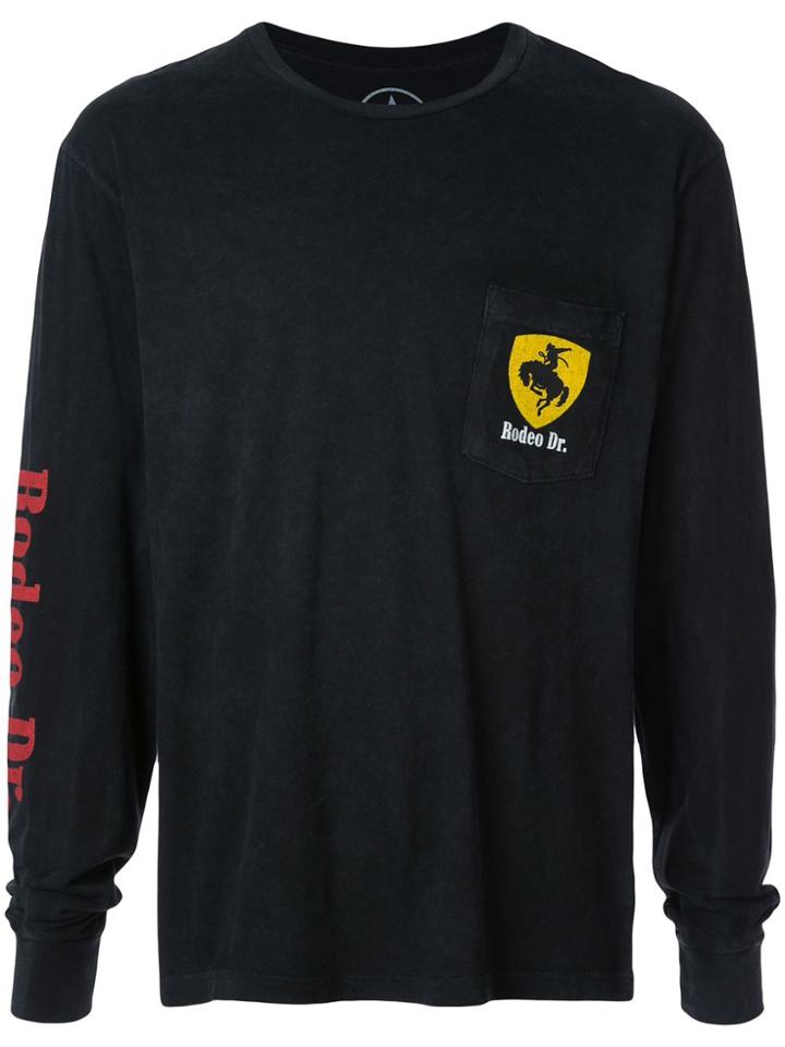 Local Authority Graphic Patch Long-sleeved T-shirt - Black