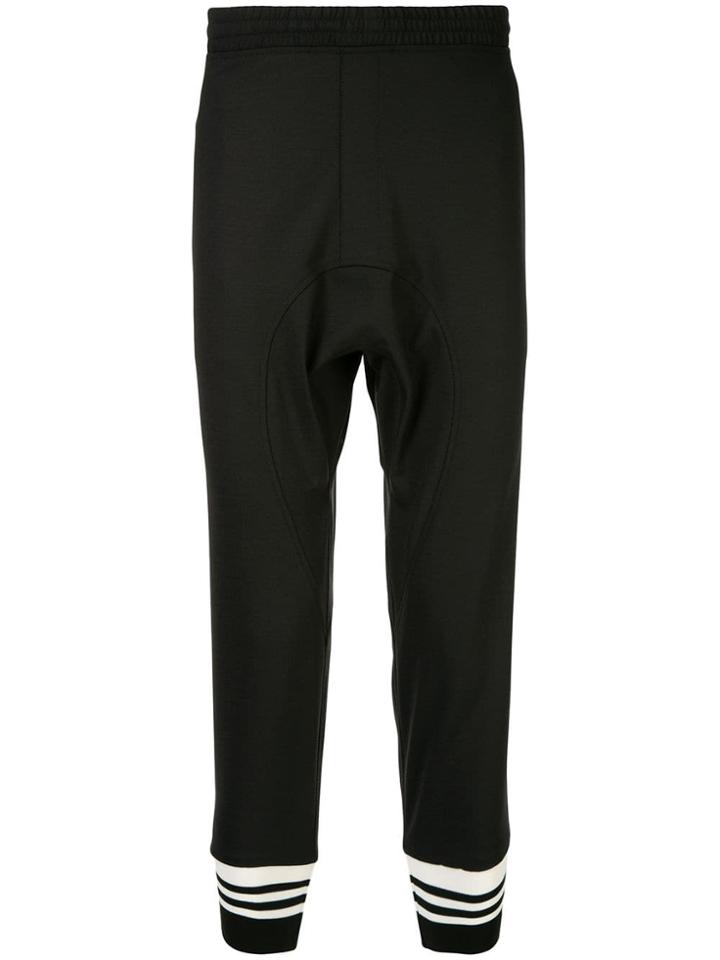 Neil Barrett Cropped Track Trousers - Black