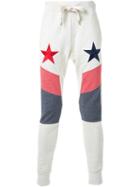 Dresscamp Stars Embroidered Track Pants, Adult Unisex, Size: Medium, White, Cotton