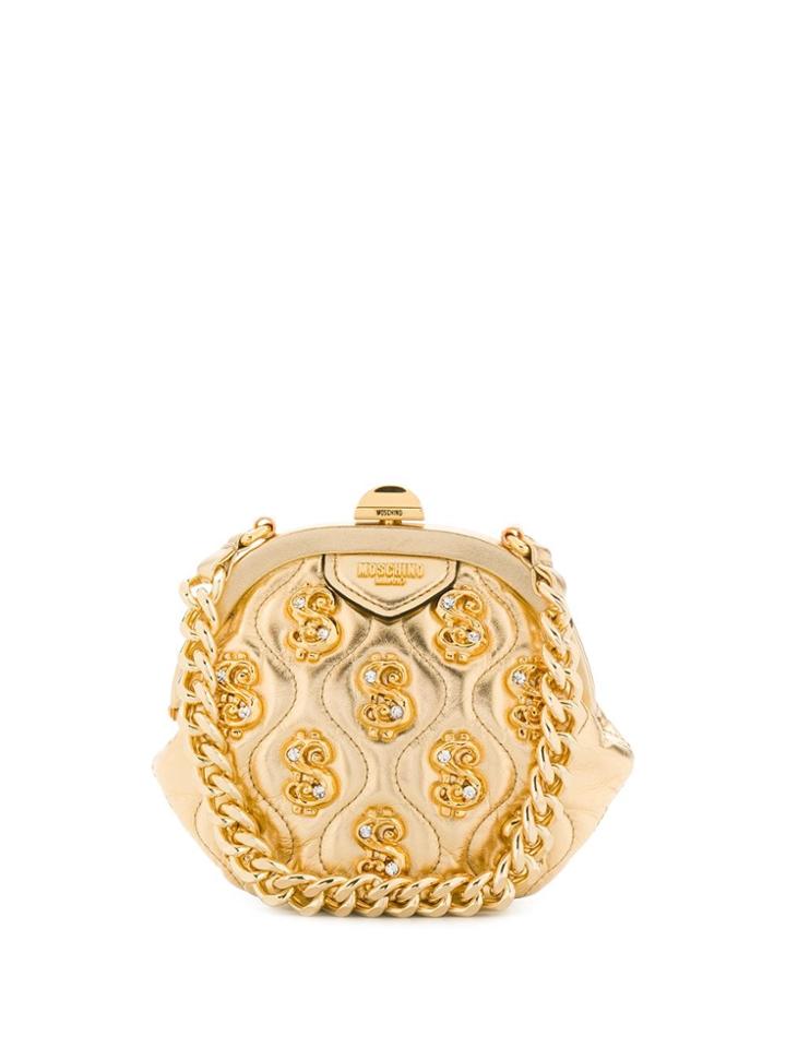 Moschino Dollar Sign Mini Bag - Gold