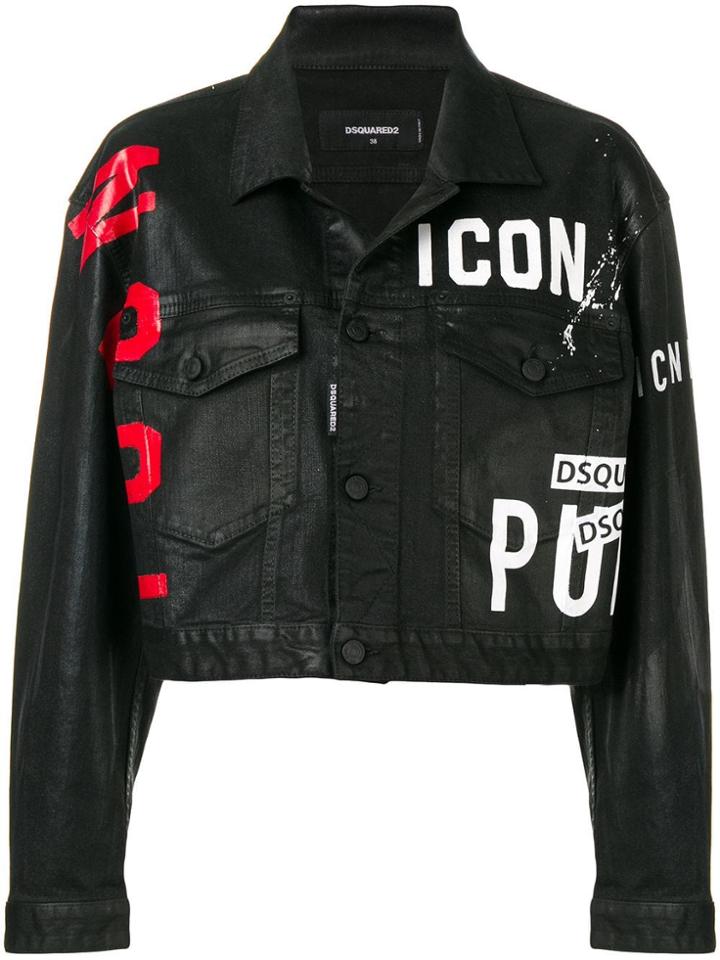 Dsquared2 Icon Cropped Jacket - Black