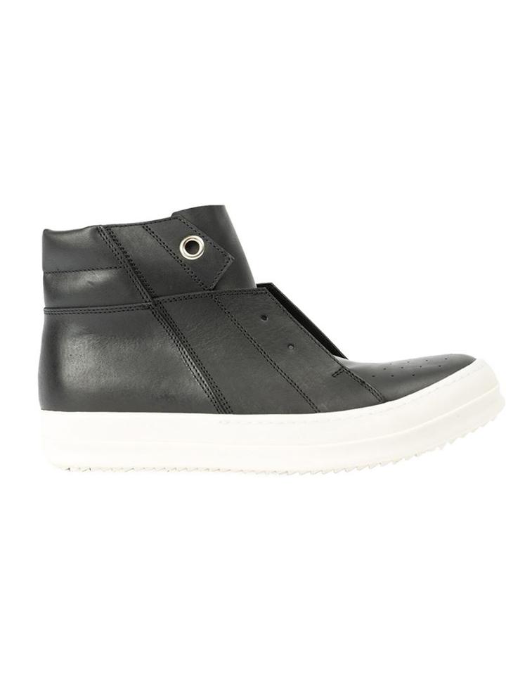 Rick Owens Island Dunk Sneakers, Men's, Size: 42.5, Black, Calf Leather/rubber