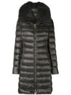 Herno - Fur-lined Parka - Women - Feather Down/fox Fur/polyamide - 46, Grey, Feather Down/fox Fur/polyamide