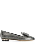 Salvatore Ferragamo Ballerina Shoes With Bow Detail - Grey