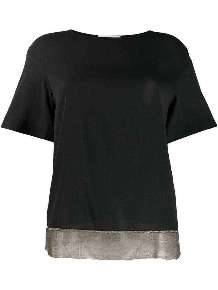 Fabiana Filippi Sheer Hem Blouse - Black