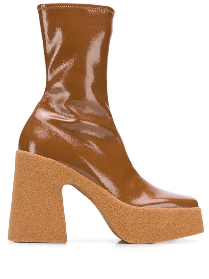 Stella Mccartney Platform Ankle Boots - Brown