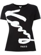 Kenzo ' Signature' T-shirt, Women's, Size: Medium, Black, Cotton