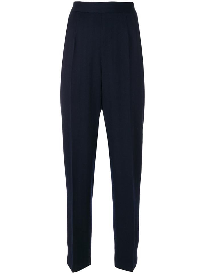 Moschino Vintage Classic Tapered Trousers - Blue