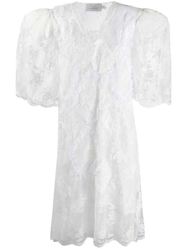 Preen By Thornton Bregazzi Embroidered Shift Dress - White
