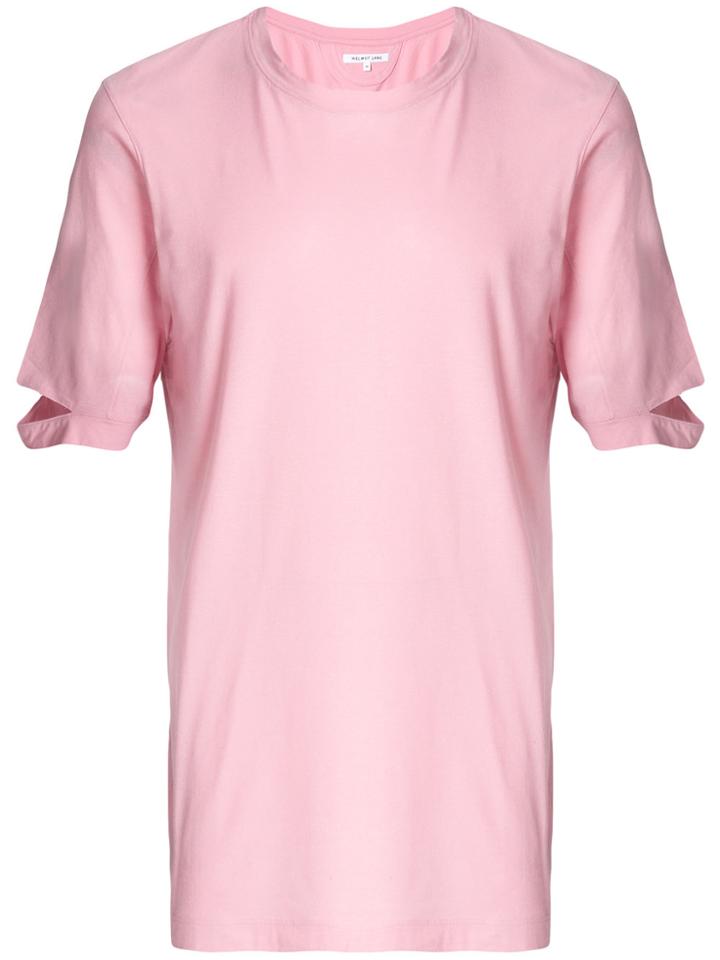 Helmut Lang Slit Detail T-shirt - Pink & Purple