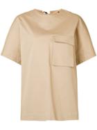 Josh Goot Utility T-shirt, Women's, Size: Xs, Brown, Cotton/spandex/elastane
