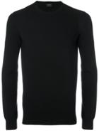 Jil Sander Ribbed Crew Neck Sweater - Black