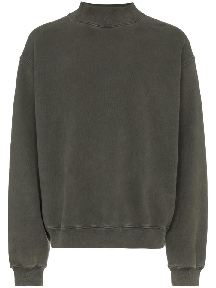 Yeezy Mock Neck Cotton Sweatshirt - Grey