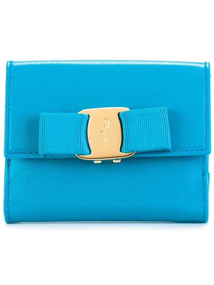 Salvatore Ferragamo Vara French Wallet - Blue