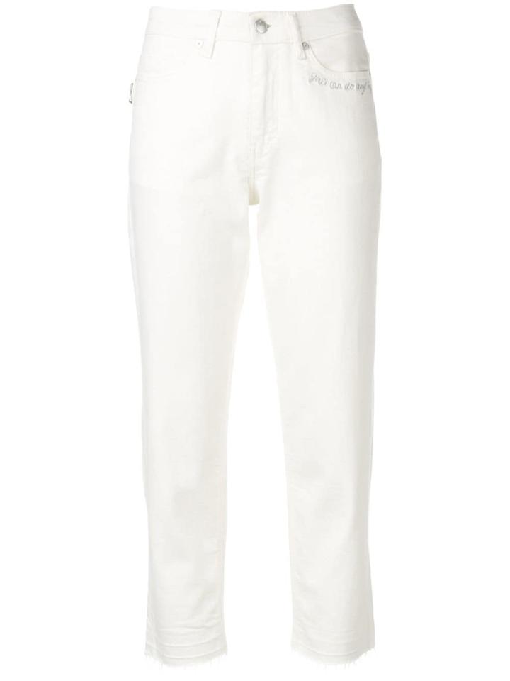Zadig & Voltaire Frayed Hem Jeans - White