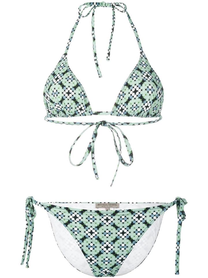 Bottega Veneta Dotted Print Bikini - Green