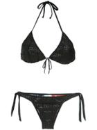 Amir Slama Panelled Triangle Bikini Set - Black
