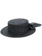 Maison Michel Classic Boater Hat - Black