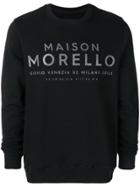 Frankie Morello Printed Logo Lettering Sweatshirt - Black