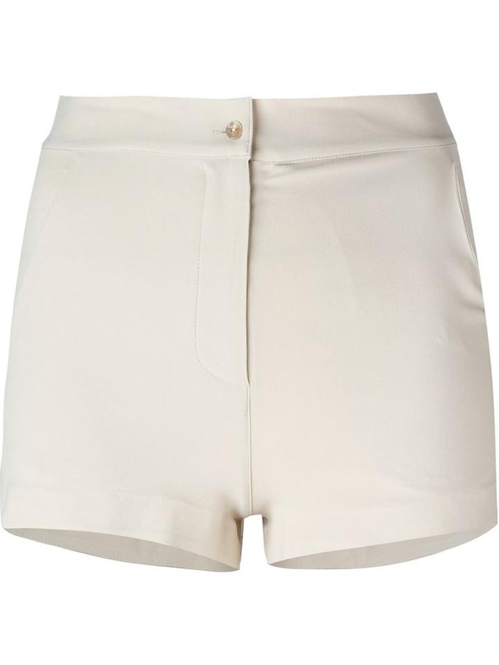 Eleventy High Waist Shorts, Women's, Size: 38, Nude/neutrals, Viscose/spandex/elastane